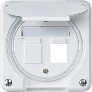 UP-Montageset robusto IP55 flach weiss für 2×Keystone für Kombination