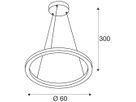 LED-Pendelleuchte SLV ONE 60 DALI 25W 1500lm 3000/4000K Ø600×30mm schwarz