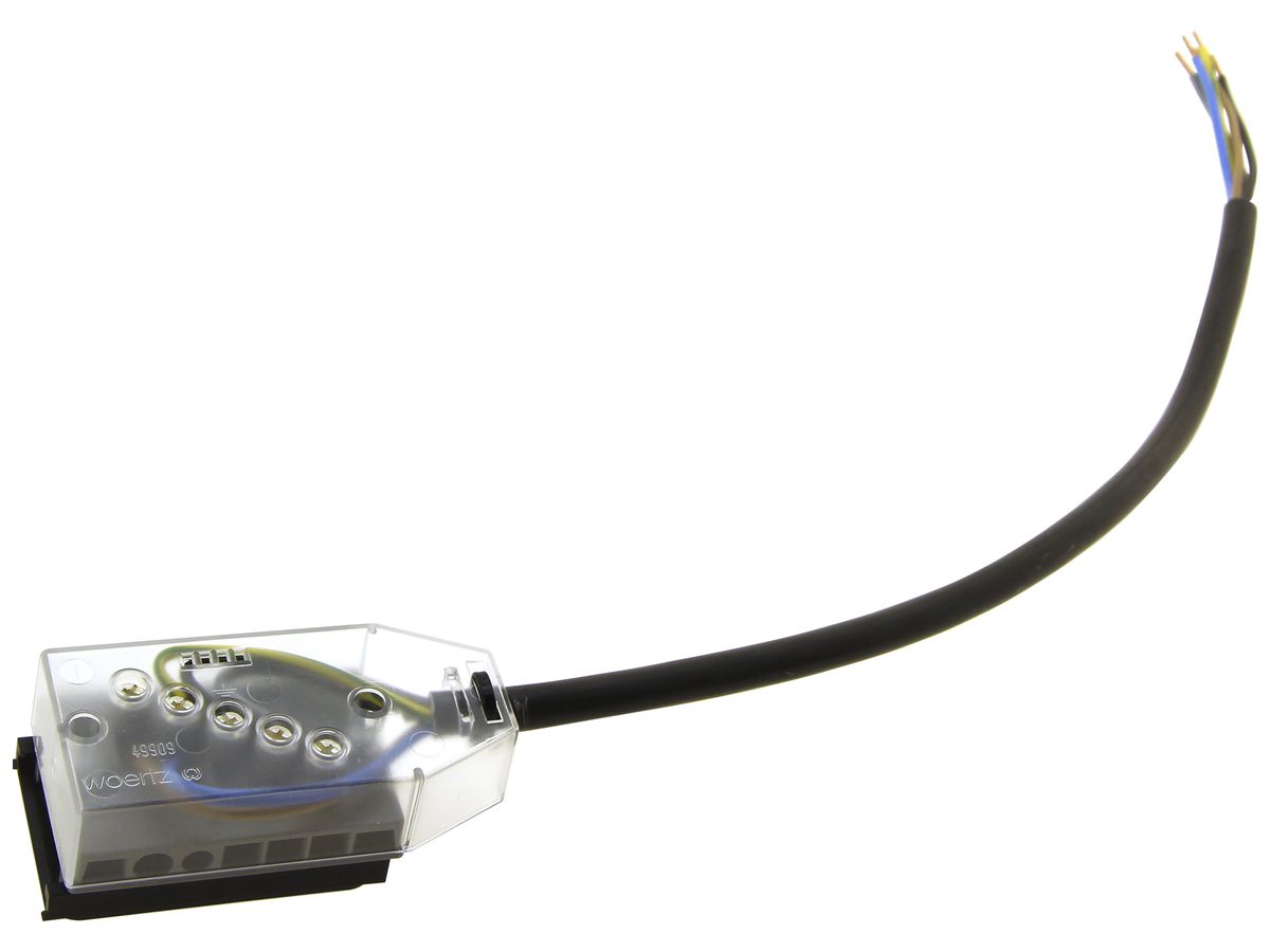 Anschlussdose Woertz für Flachkabel Technofil + 0.3m HF-K 5×1.5mm² 5LNPE