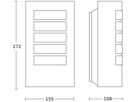 Wandleuchte Steinel L 12 M E27 60W IP44 108×155×272mm anthrazit