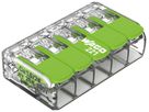 Dosenklemme WAGO 221-425 mit Hebel in Box 25×5L 0.2…4mm² 32A 450V grün