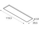 LED-Panelleuchte SLV PANEL C 34W 4200lm 930/940 IP20/54 1195×295mm weiss