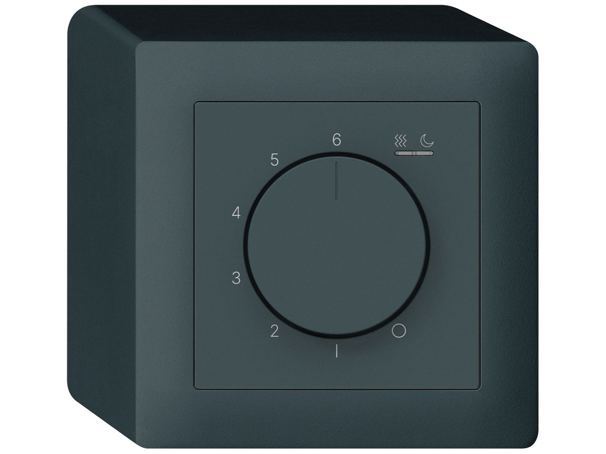 AP-Raumthermostat kallysto An/Aus 230VAC 16A 88×88mm anthrazit