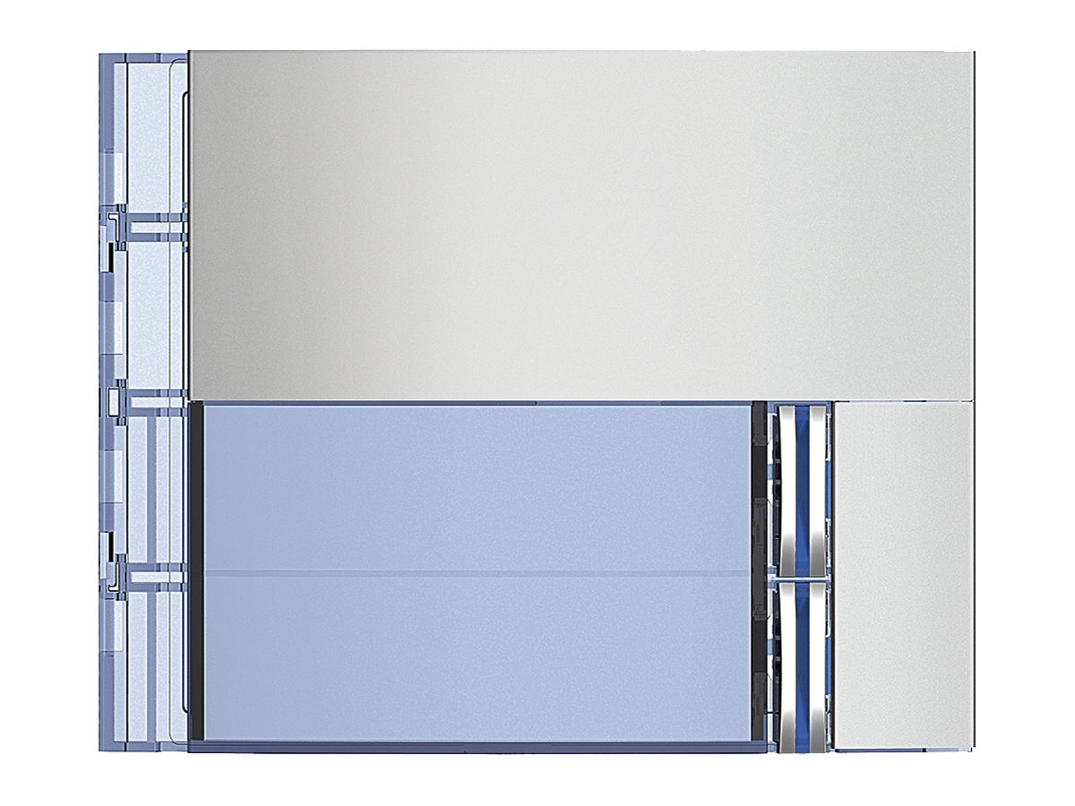 Frontblende Legrand SFERA 2×Tasten vertikal 114×91mm Silber matt