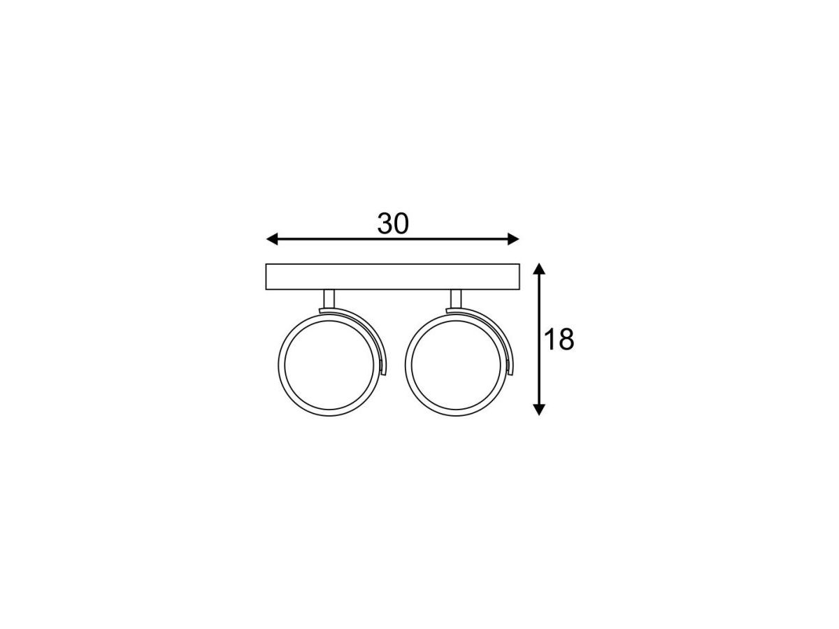 Deckenleuchte SLV KALU QPAR, 2×GU10 75W IP20 mattweiss