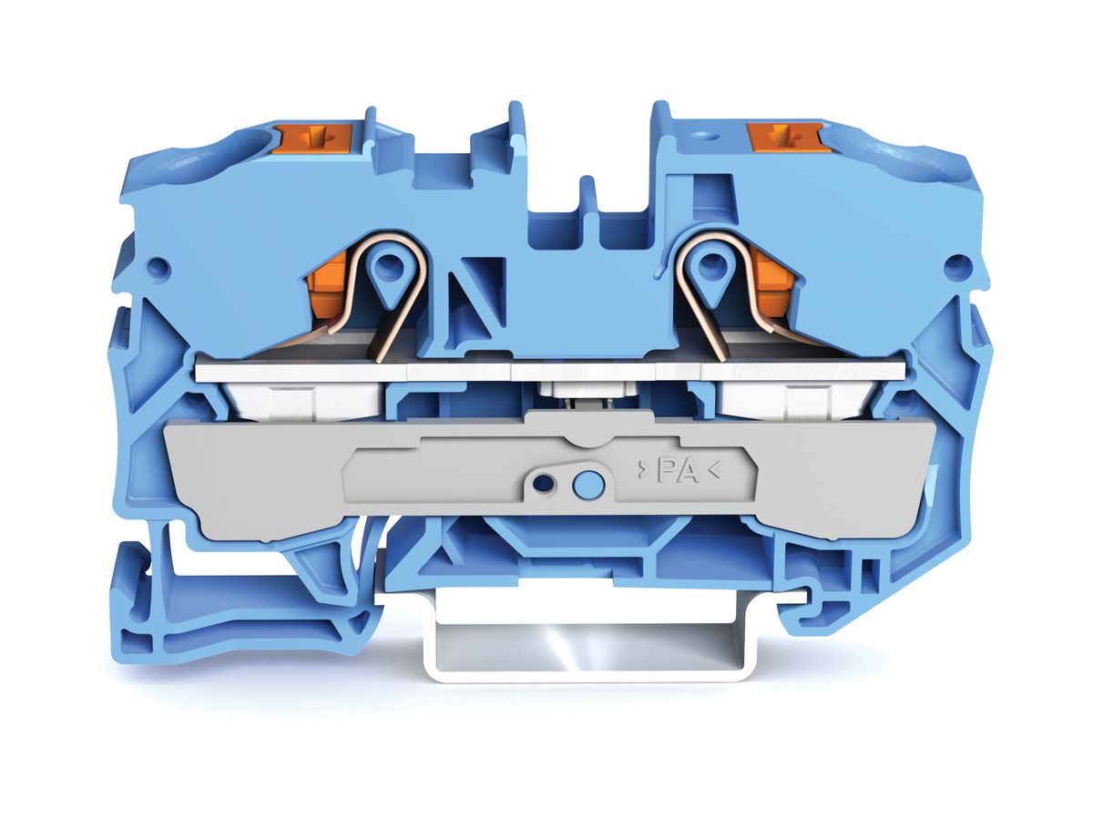 Durchgangsklemme WAGO TOPJOB-S 10mm² 2L blau Serie 2210