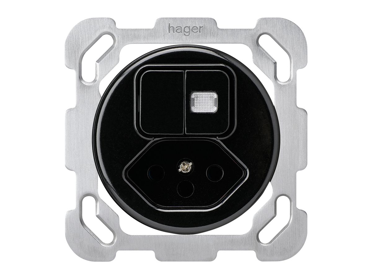 Einsatz zu UP-Leuchtkombination basico 2×A-R/1L+Typ 13 schwarz1 Linse