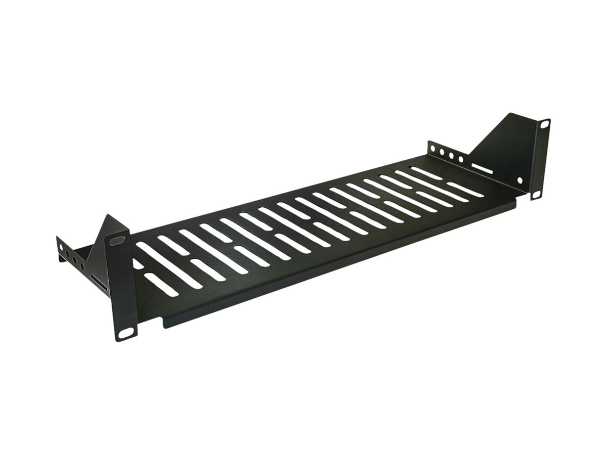 Geräteträger 19" VALUE 2HE 440×150mm max. 15kg Stahl schwarz