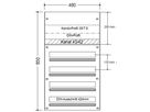 AP-Sicherungsverteiler HAG 4-Reihen/96TE 480×850×97mm