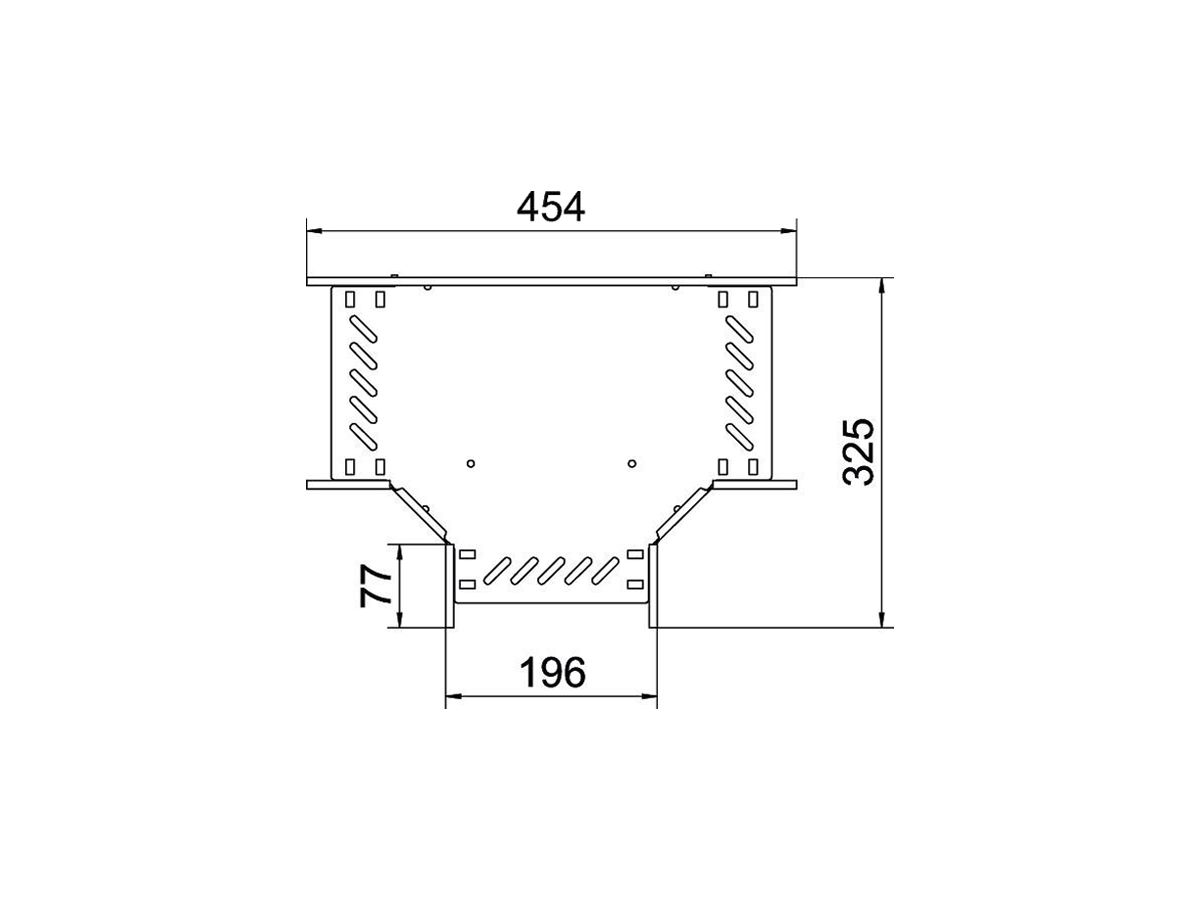 T-Stück BET RT 110×200mm Stahl bandverzinkt