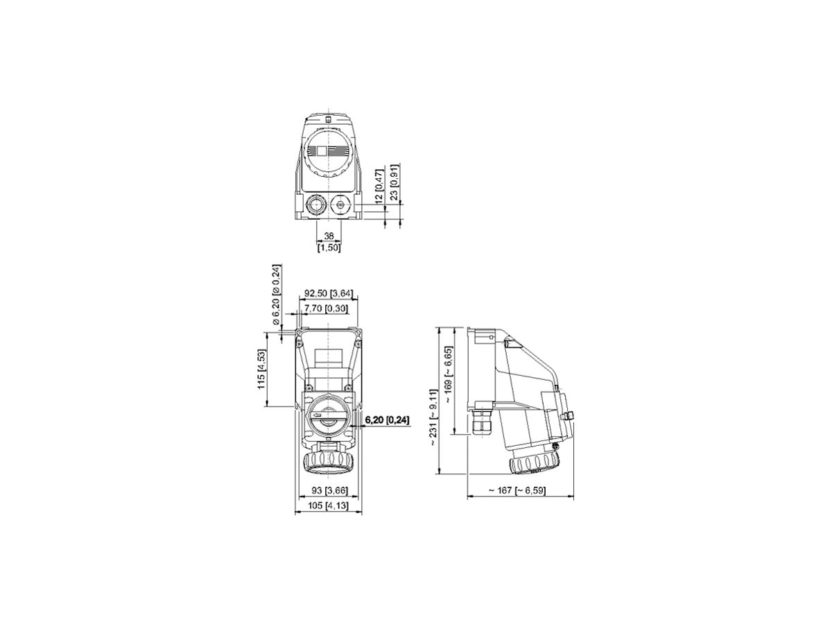 Steckdose 7570 3L 16A 250V