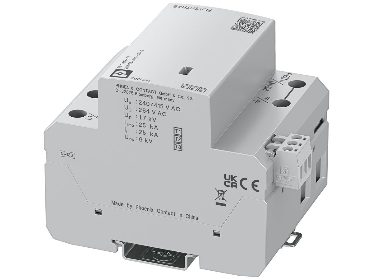 Blitzstrom- und Überspannungsableiterkombination PX FLT-MB-T1-264/25-3+0-UT-R