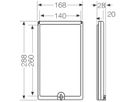 Scharnierfenster Hensel Mi SF 175×295×28mm, IP54