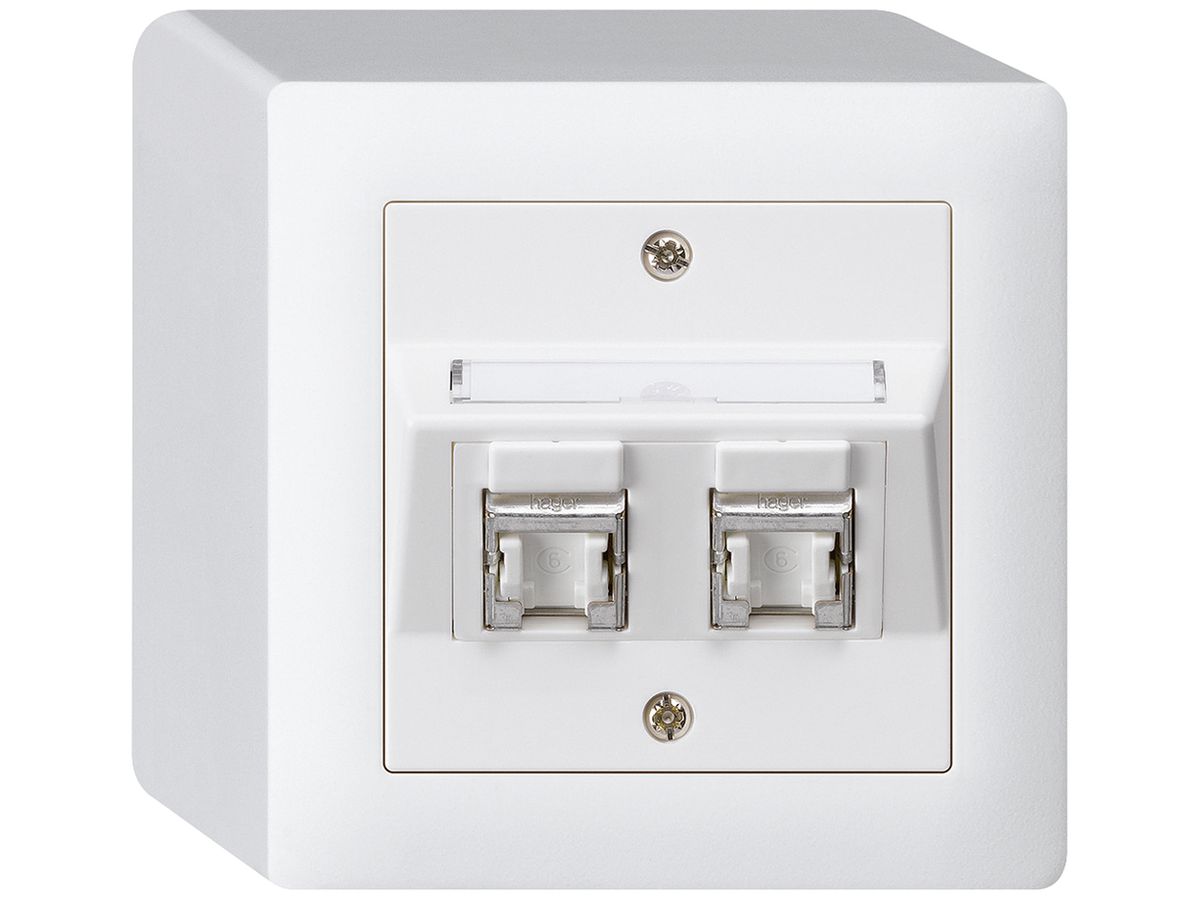 AP-Dose kallysto Kat.6 2RJ45/s weiss