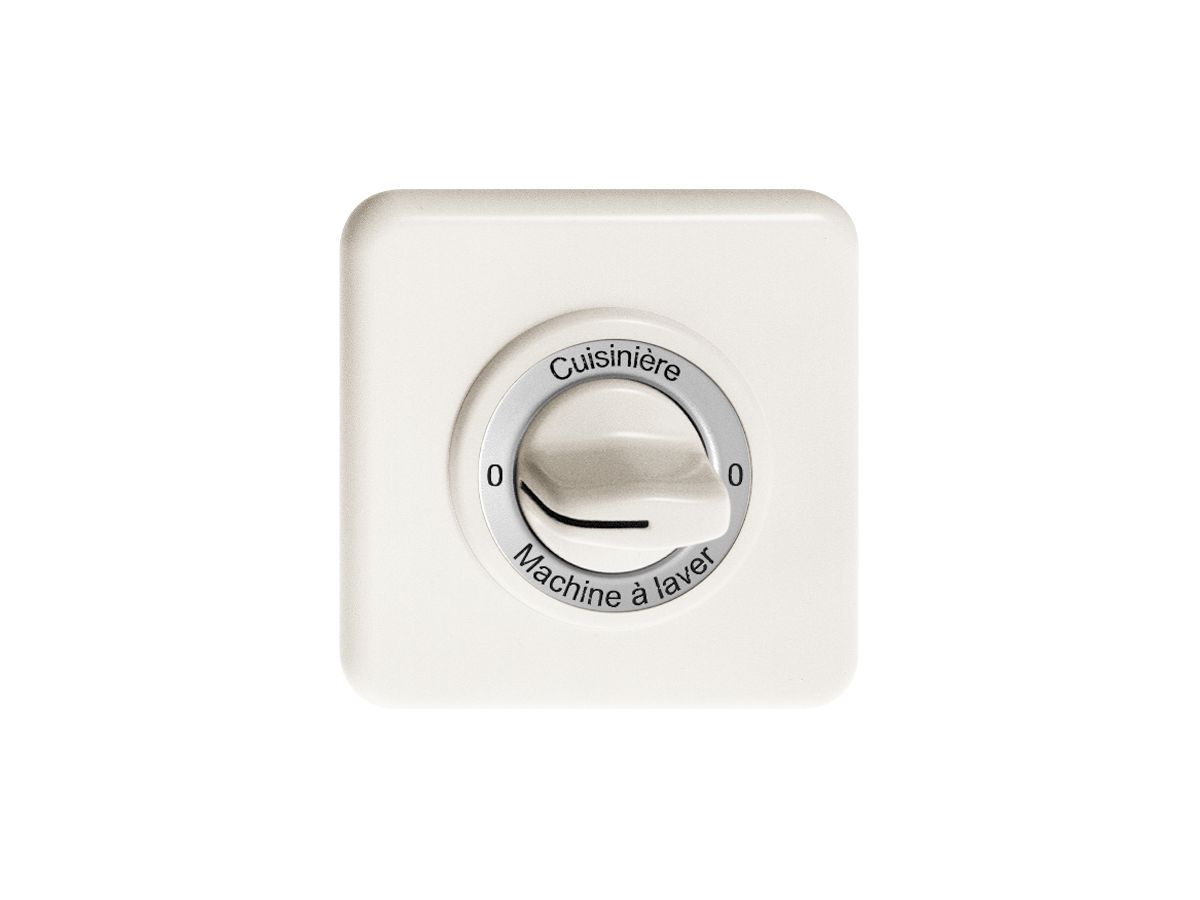 UP-Frontset 0-Cuisinière-0-Machine à lav. für Drehschalter weiss