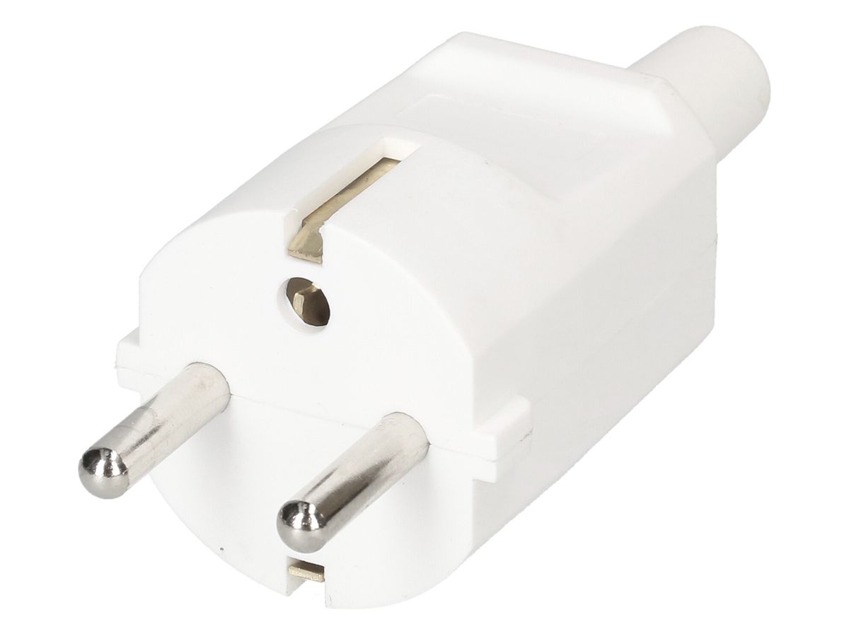 Stecker Schuko MAX HAURI L+N+PE 16A 250V 0.75…1.5mm² weiss