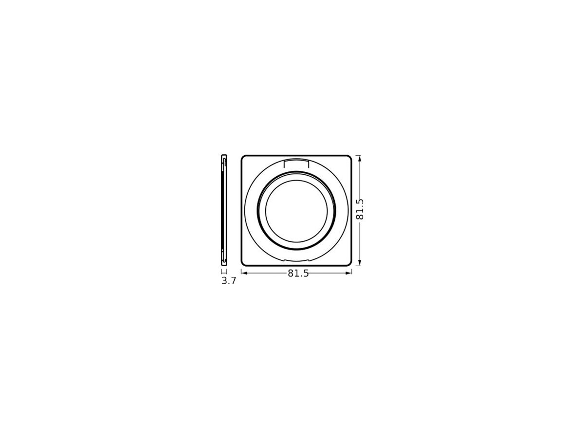 Abdeckring LEDVANCE SPOT COMBO ADJ Aluminium 81.5×81.5mm schwarz