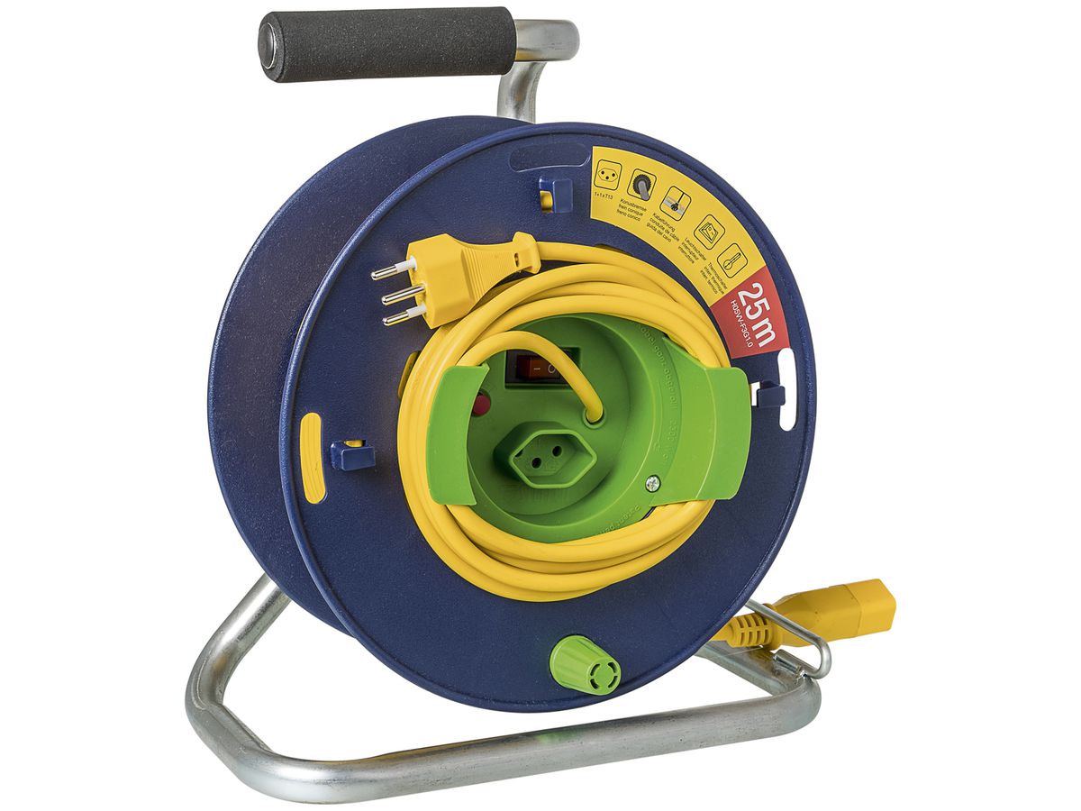 Kabelrolle STERO LOOP KU Haspel grün/gelb 25m Td 3×1mm² T12, 1+1×T13