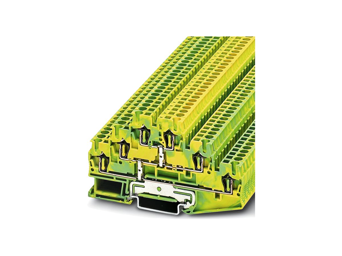 Dreistockklemme 0.08…4mm² Zugfederanschluss grün/gelb