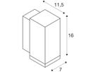 LED-Wandleuchte SLV ENOLA SQUARE S 6W 450lm 3000/4000K IP65 anthrazit
