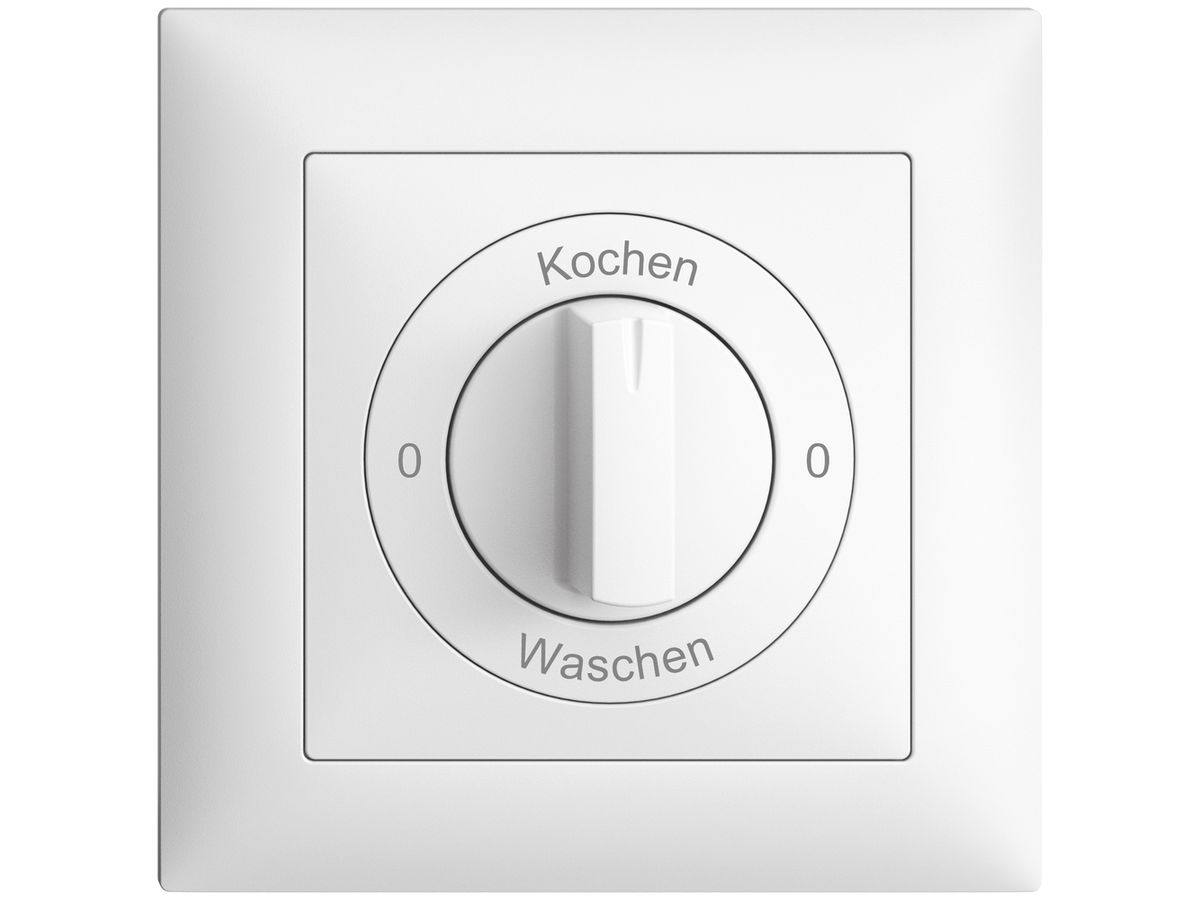 Frontset 0-Kochen-0-Waschen EDIZIOdue 88×88mm weiss