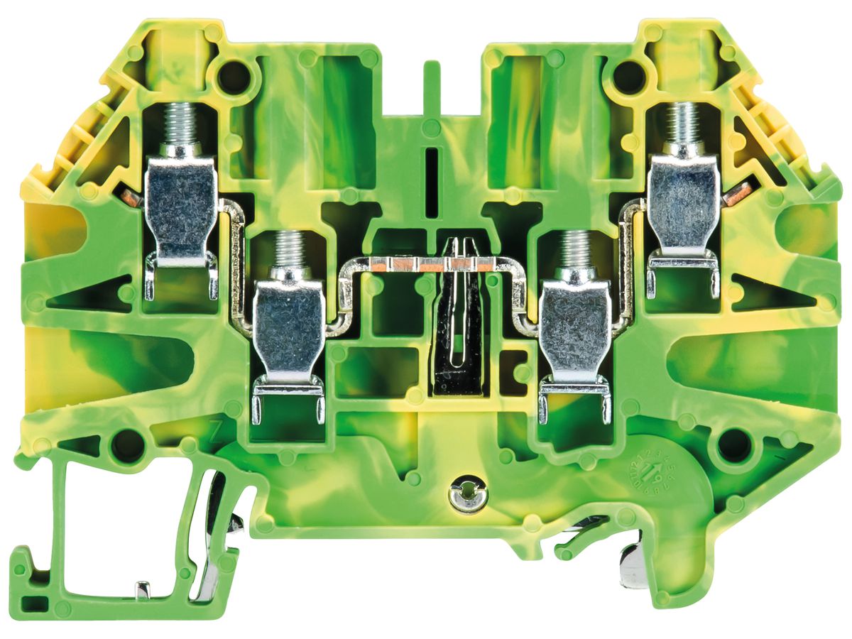 Schutzleiter-Reihenklemme Wieland WT 4 D2/2 PE 0.14…6mm² grün/gelb