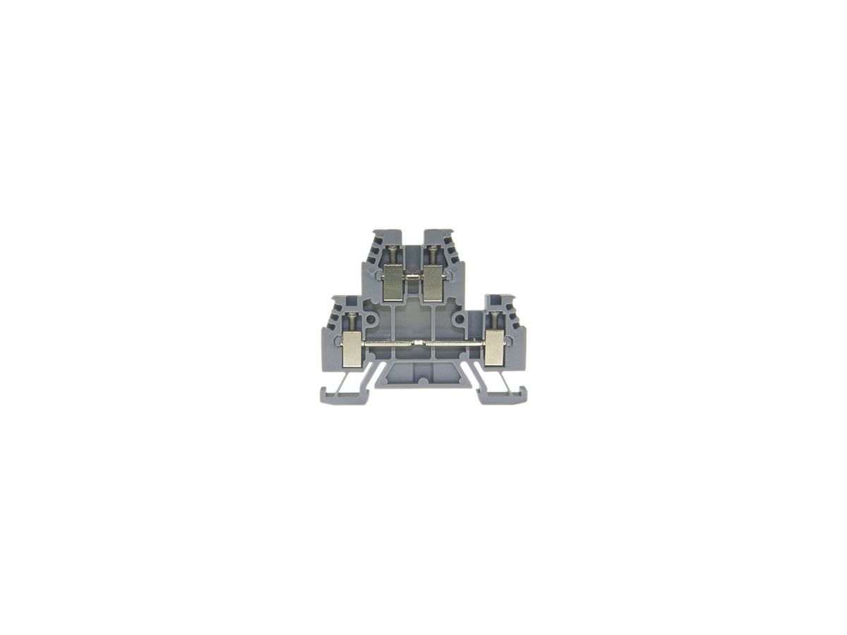 Durchgangs-Reihenklemme Woertz Ex 0.5…2.5mm² 24A 500V Schraubansch.2×2 TH35 grau