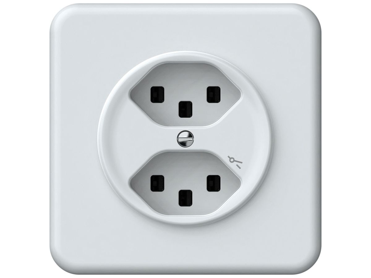 UP-Steckdose origin 2×Typ 23 1×S 16A 230V 92×92mm weiss