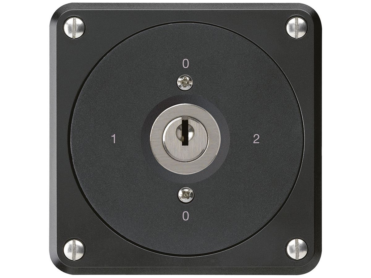 UP-Schlüsselschalter robusto ohne Klappdeckel 2/1P schwarz für Kombination