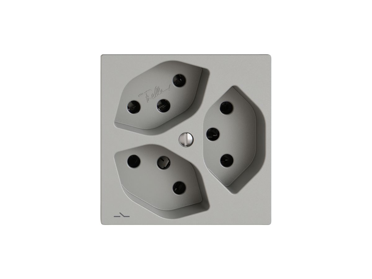 Steckdose EDIZIO.liv SNAPFIX® 3×T13 1×S hgu