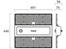 LED-Hallenstrahler Sylvania Rocks Z18 72W 13100lm 840 IP65 30×60° DIM 481×446