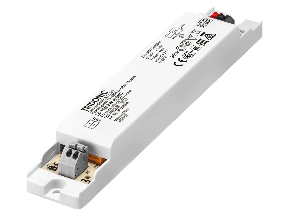 LED-Betriebsgerät Tridonic LC 5.4…18W 24V 225…750mA 179×30×21mm