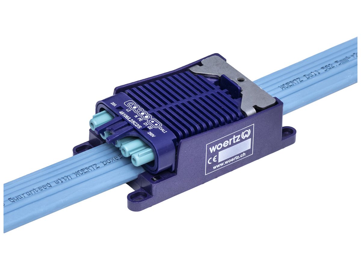 Flachkabel-Abzweigdose Woertz DALI code 2 L2NPED1D2 20A