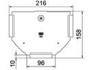 Deckel BET RTD zu T-Stück 100mm Stahl bandverzinkt
