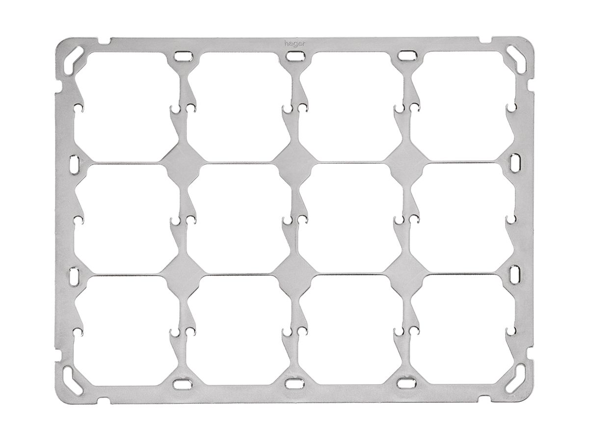 Befestigungsplatte Hager 3×4 horizontal 257×197mm