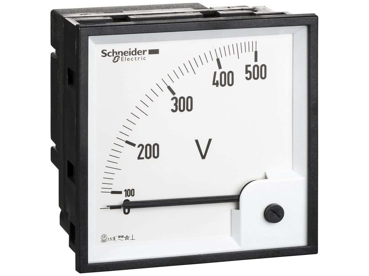 Voltmeter analog 0…500V 96×96 - Elektrogrosshandel