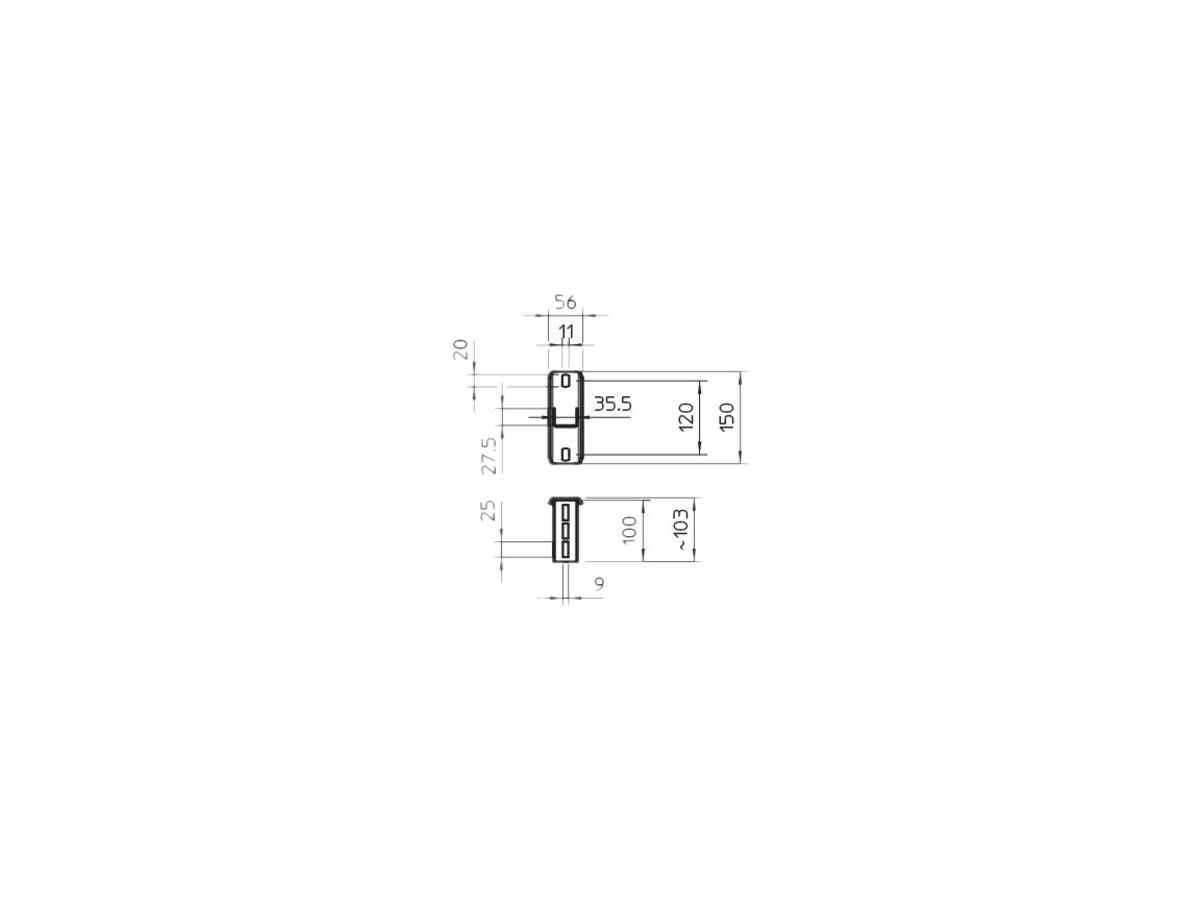 Stütze Bettermann 150×56×105mm