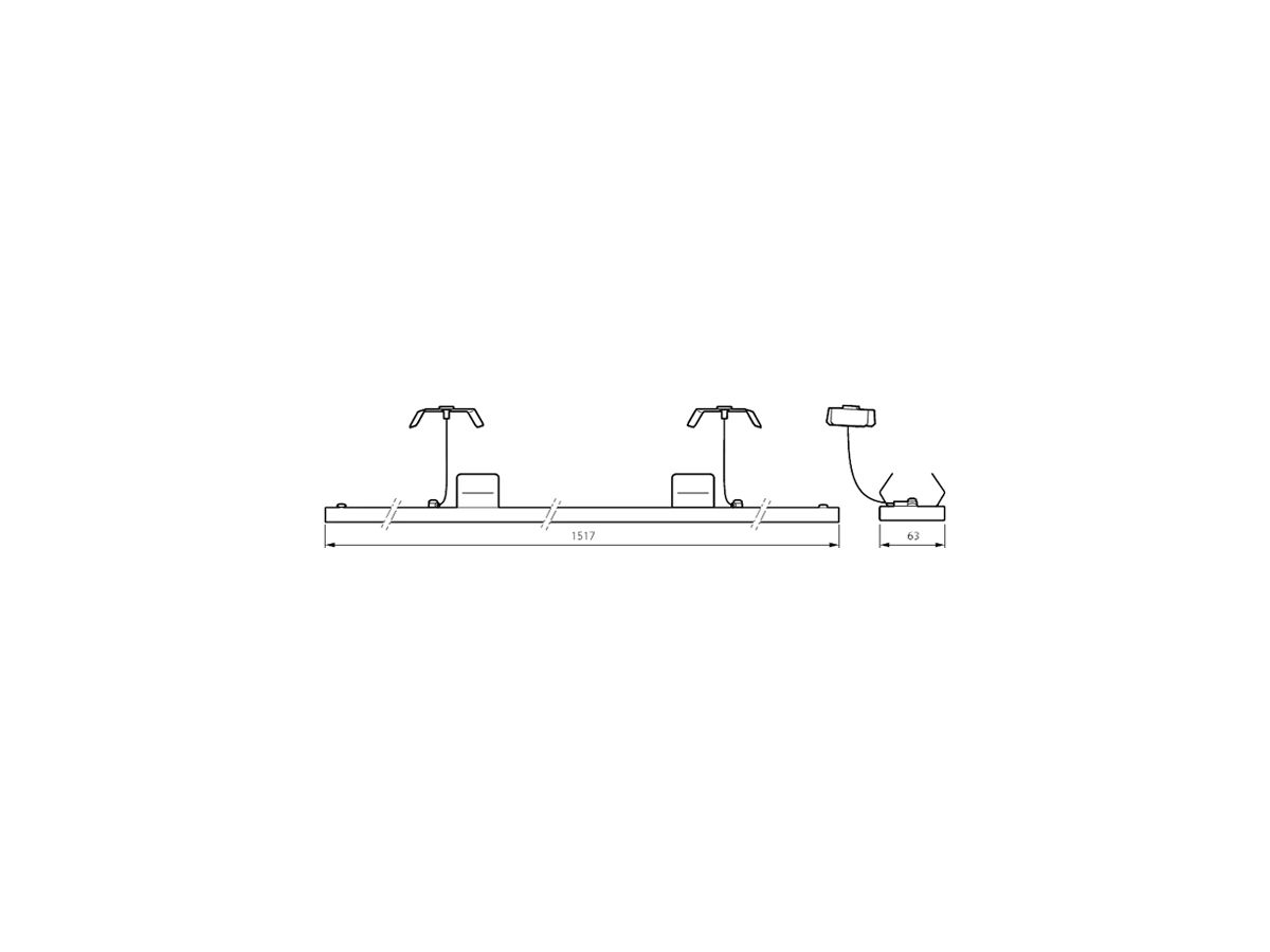 Blindeinsatz Philips Maxos Universal 1517×63mm weiss