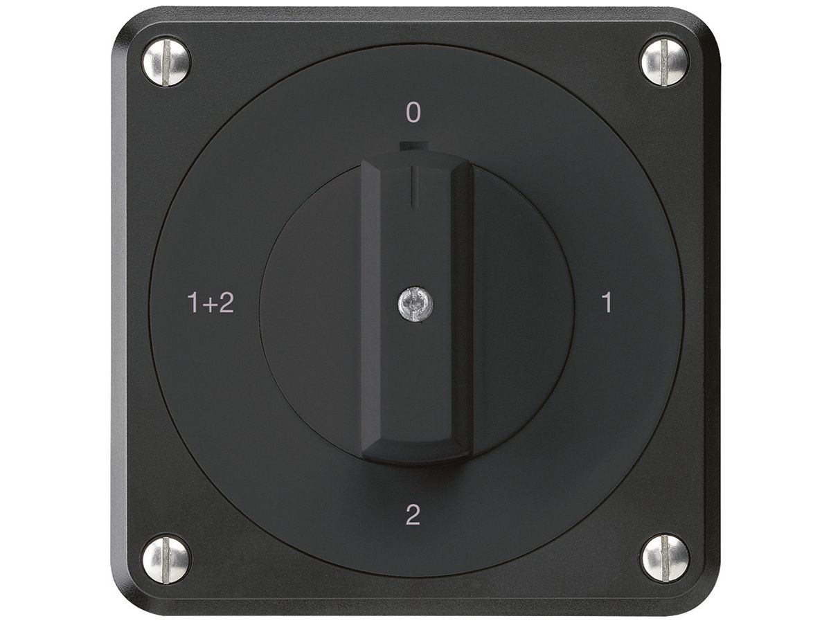 UP-Drehschalter robusto IP55 S1/1P schwarz für Kombination