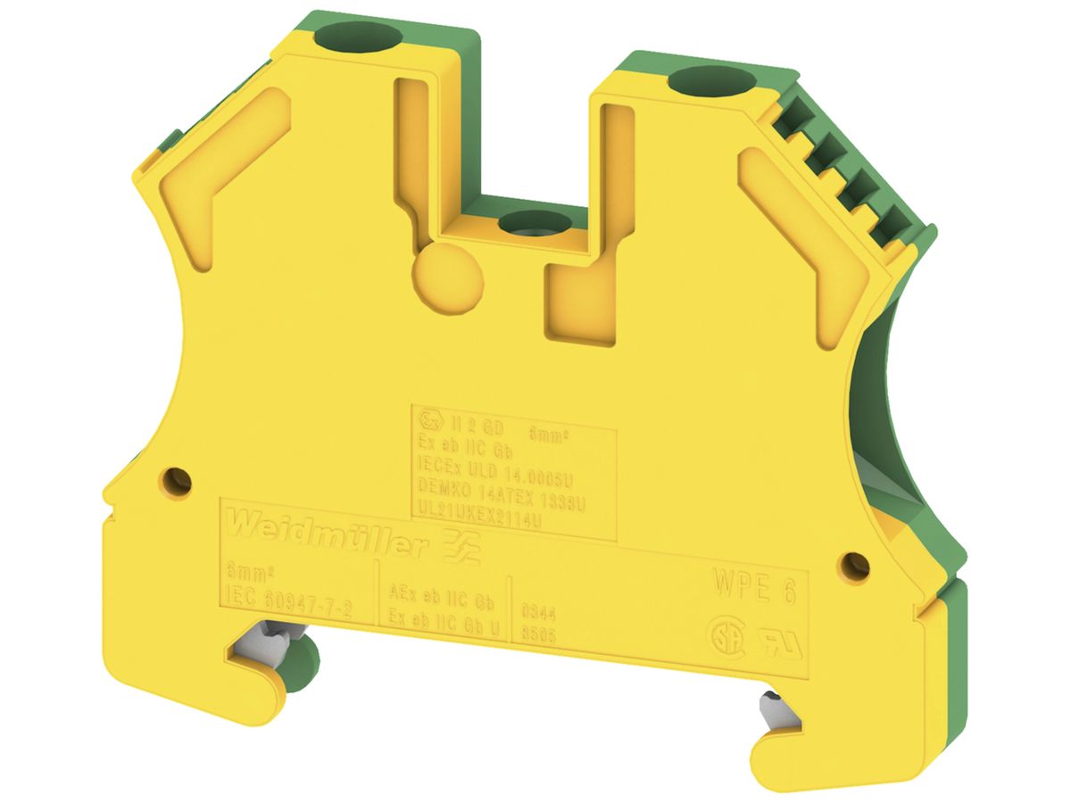Schutzleiter-Reihenklemme 0.5…10mm² TH35/G32 grün/gelb