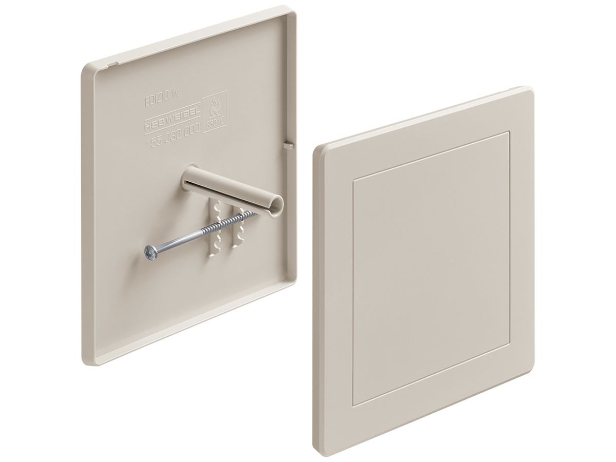 Steckdeckel HSB Weibel 130×130mm Design EDIZIO.liv Kunststoff crema