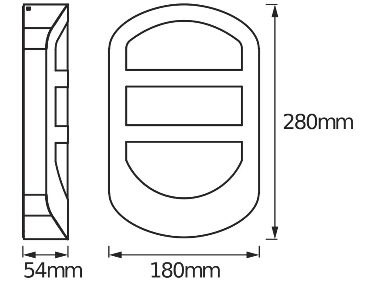 LED-Wandleuchte LDV ENDURA STYLE PLATE WALL 12W 600lm 3000K Edelstahl