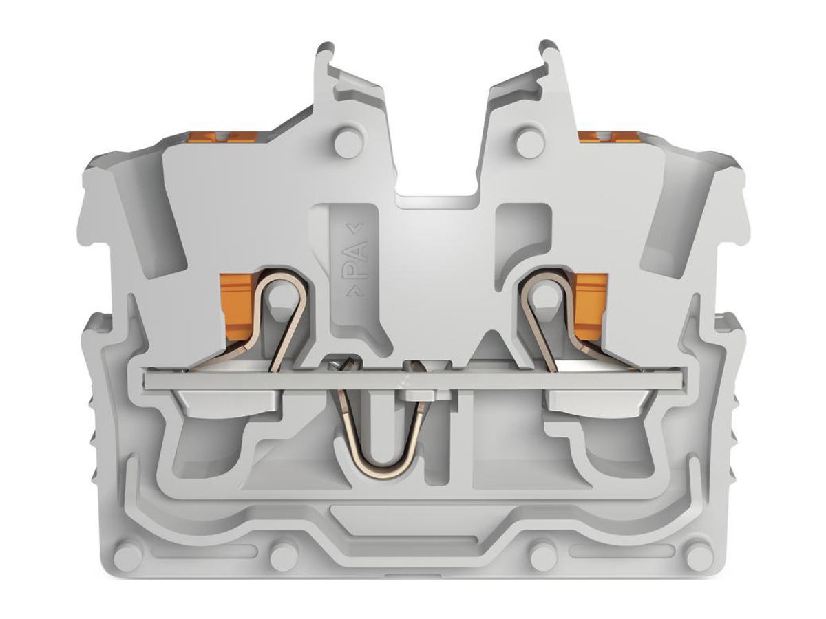 Durchgangsklemme WAGO TOPJOB-S 2250 1mm² 2L 13.5A 500V ohne Rastfuss grau