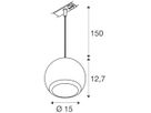 Pendelleuchte SLV LIGHT EYE 150 AD1PH GU10 1×13W DIM Ø150mm weiss