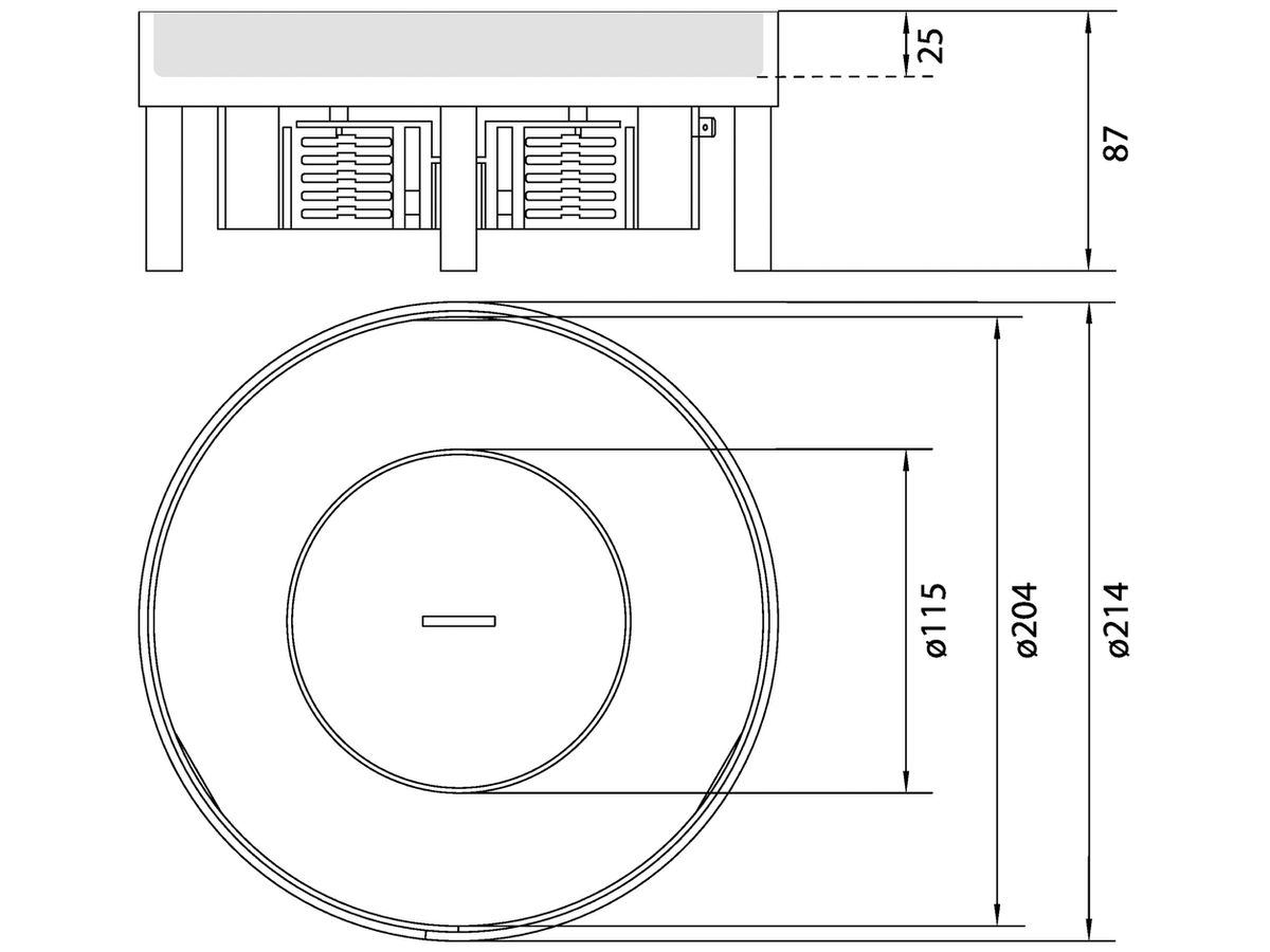 Edelstahlkassette Hager R06 TM 6 32mm rostfreier Stahl