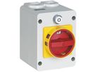 AP-Sicherheitsschalter K&N 20A 1L 0-1, gelb/rot, für Vorhängeschloss, 4×M20