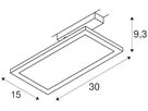 LED-Leuchte SLV PANEL TRACK square 18W 1800lm 3000K Adapter 1 Phase weiss