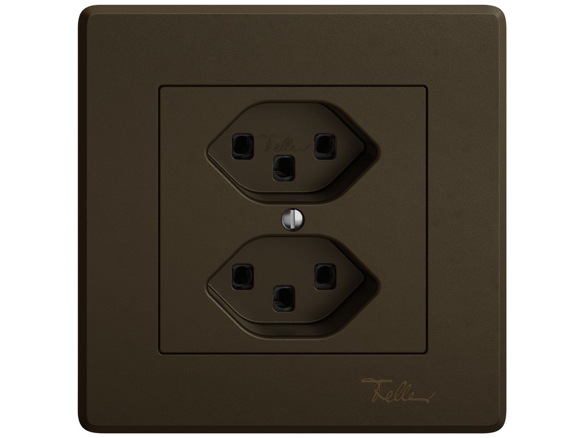 UP-Steckdose EDIZIO.liv SNAPFIX® 2×T23 br
