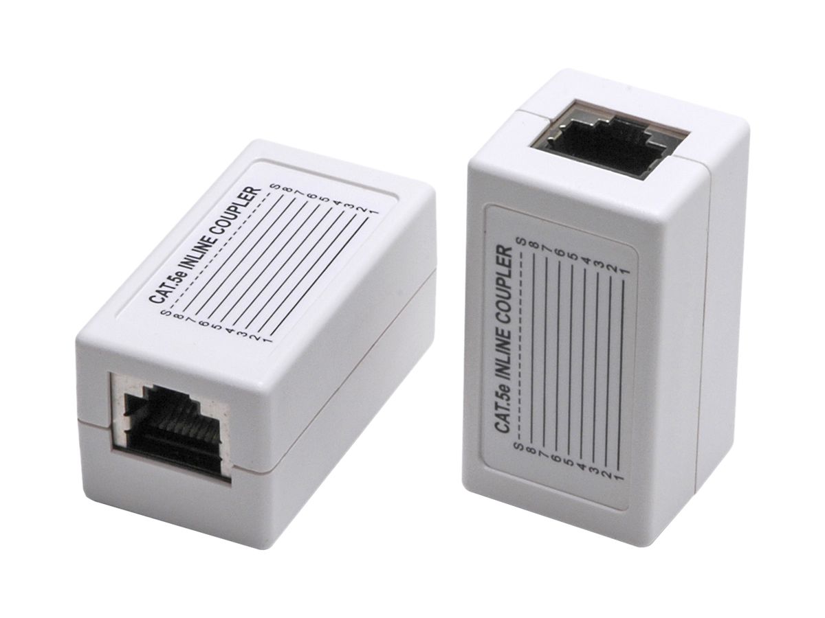 Direktadapter RJ45f/RJ45f UTP Kat.5, weiss