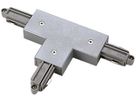 T-Verbinder SLV für 1-Phasen Stromschiene, Erde links silbergrau
